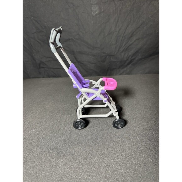 Barbie Skipper Babysitter Doll Purple Stroller Kelly Toddler Baby Carriage EUC - Picture 6 of 6